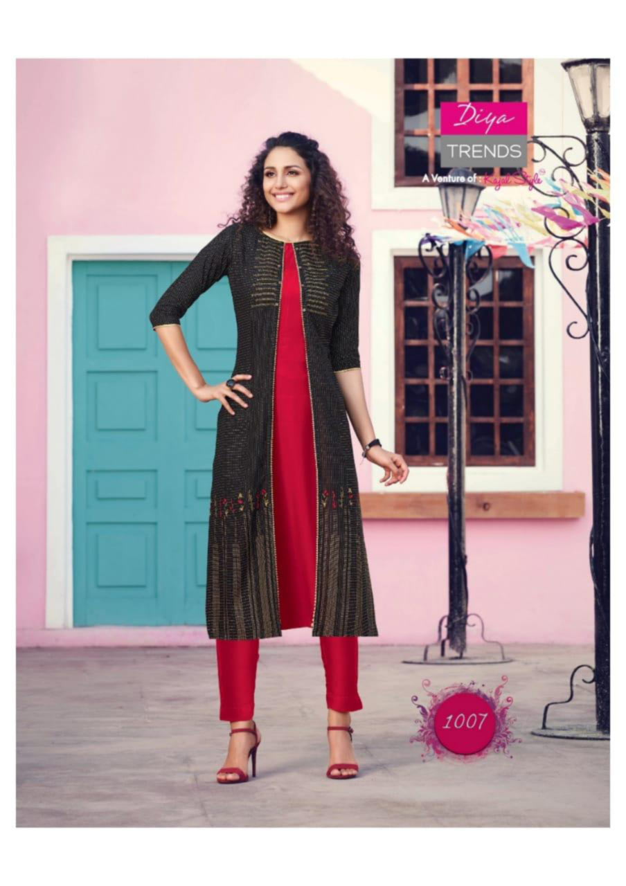 Diya Scarlett Vol-1 Shrug Kurti Manufacturer Diya Scarlett Vol-1 Shrug Kurti Manufacturer